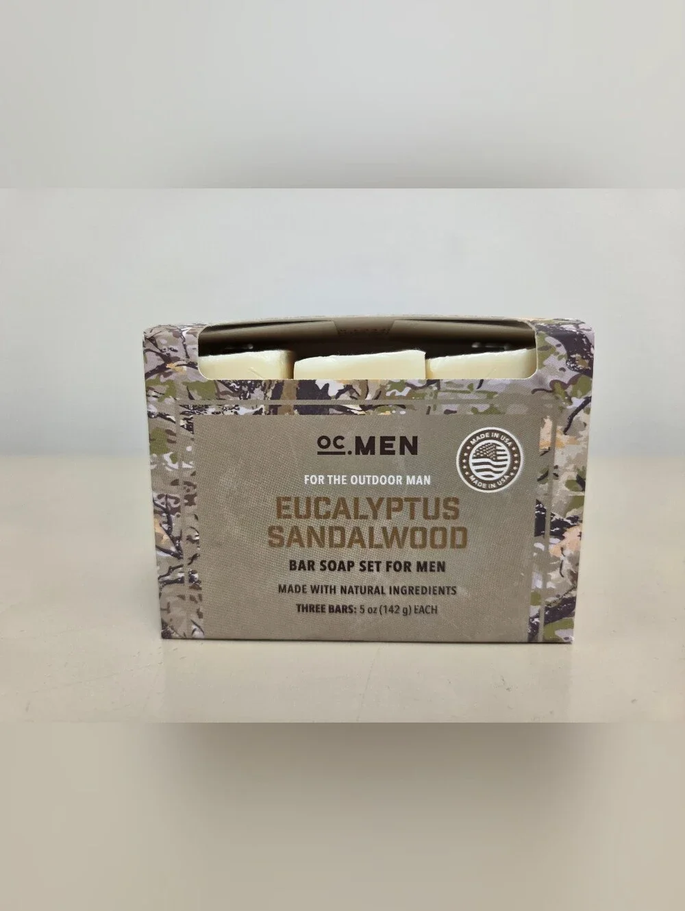 OC Men Eucalyptus Sandalwood Soap | 3-Bar Luxury Set | 5 oz Each